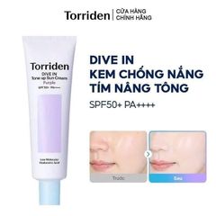 Kem chống nắng Torriden Dive In Tone Up Sun Cream Purple SPF50 60ml (TÍM)