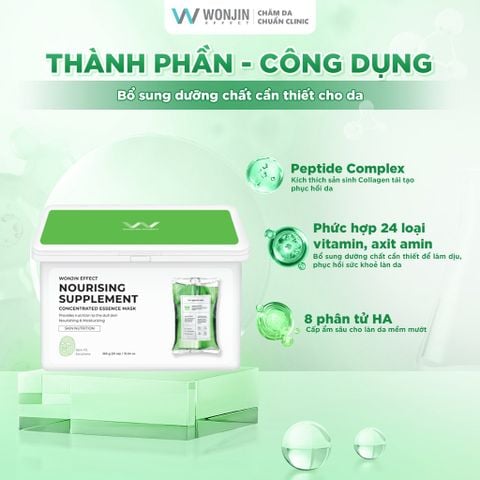[Hộp 30 miếng] Mặt Nạ Giúp Dưỡng Da WonJin Effect Mask 350g