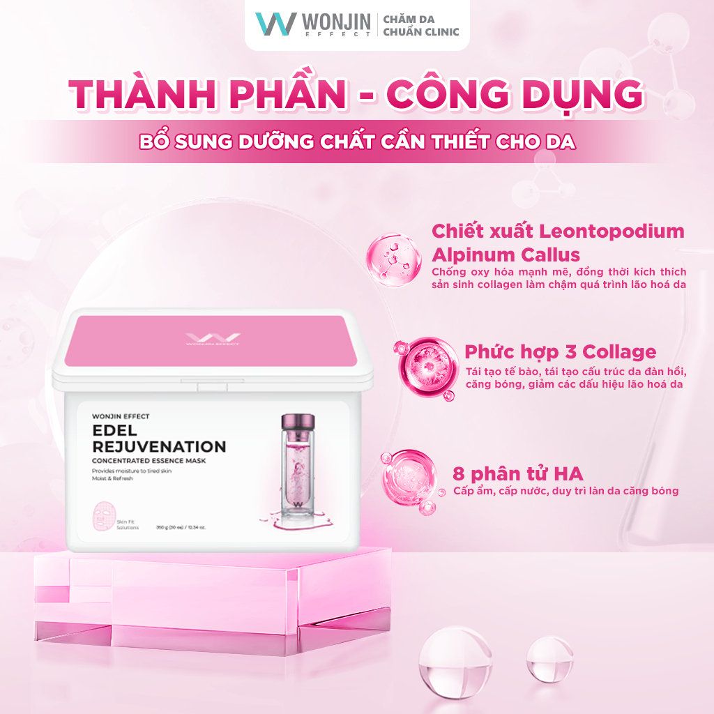 [Hộp 30 miếng] Mặt Nạ Giúp Dưỡng Da WonJin Effect Mask 350g