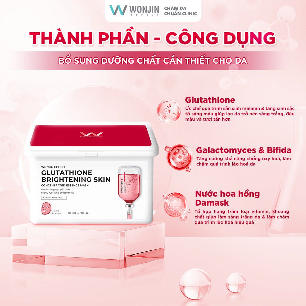 [Hộp 30 miếng] Mặt Nạ Giúp Dưỡng Da WonJin Effect Mask 350g