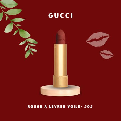 Son Lì Gucci Rouge À Lèvres Voile Mat Màu 505 Janet Rust - Minisize