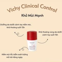 Lăn khử mùi Vichy 50ml Các Màu
