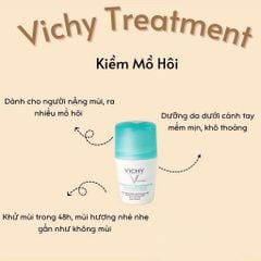 Lăn khử mùi Vichy 50ml Các Màu