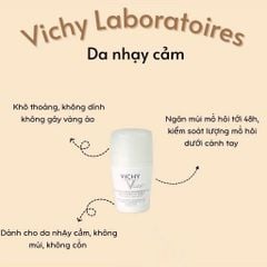 Lăn khử mùi Vichy 50ml Các Màu
