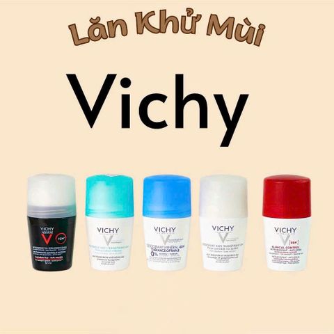 Lăn khử mùi Vichy 50ml Các Màu