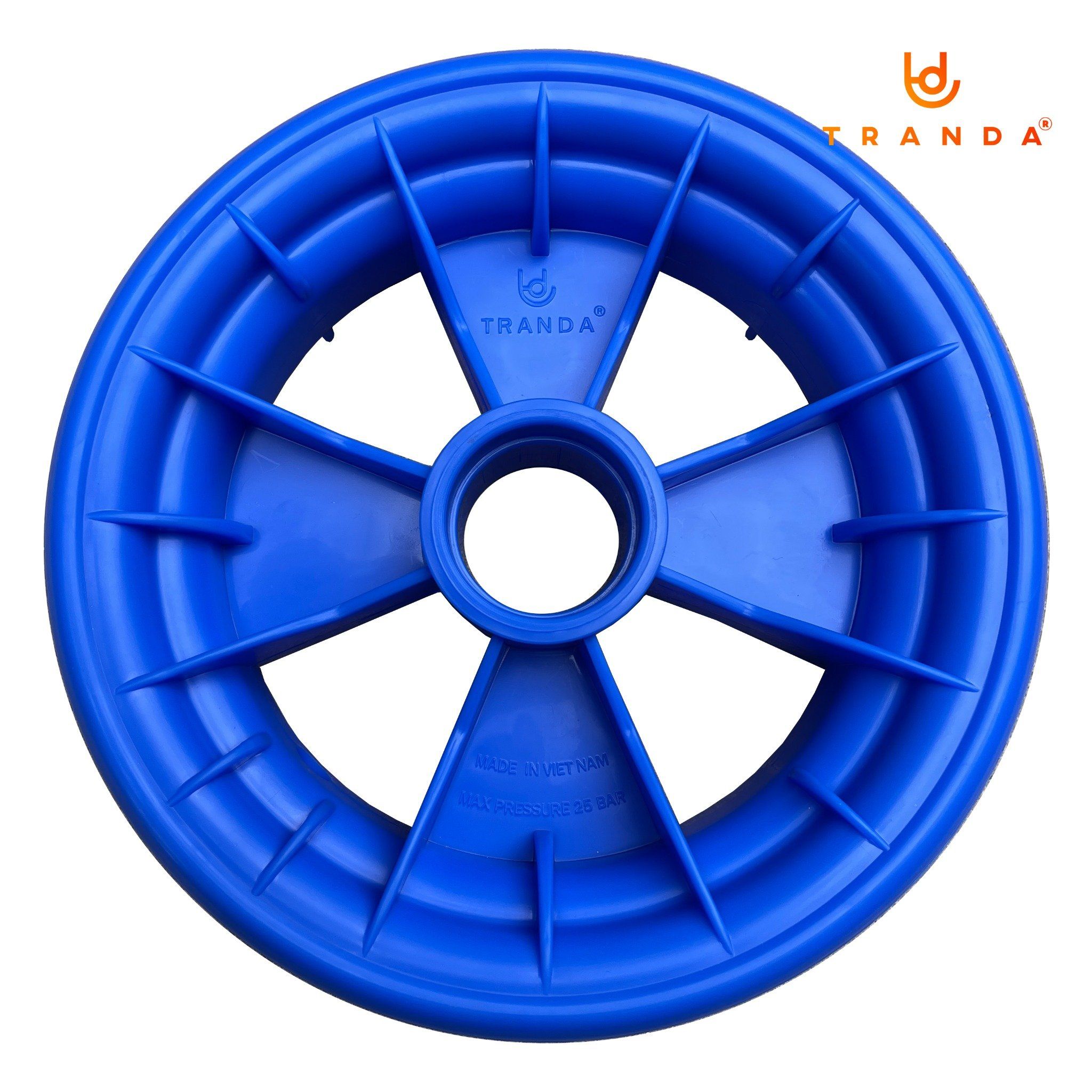  Mâm bánh xe nhựa 3.50-8, màu xanh dương 