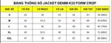  Áo Khoác Jean Nhật K32 – Selvedge Denim, Form Crop Thời Thượng 