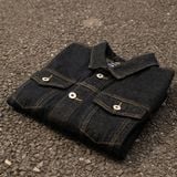  Áo Khoác Jean Nhật K32 – Selvedge Denim, Form Crop Thời Thượng 