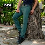  Quần Jeans Nam Mộc Nhuộm Xanh D103 – Form Slimfit, Co Giãn Thoải Mái 