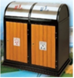  Thùng Rác 2 Ngăn Giả Gỗ 