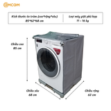  Áo Trùm Máy Giặt Cửa Trước COMCOM Vải Da Cao Cấp – Che 5 Mặt, Chống Nắng Mưa, Bảo Vệ Hiệu Quả 