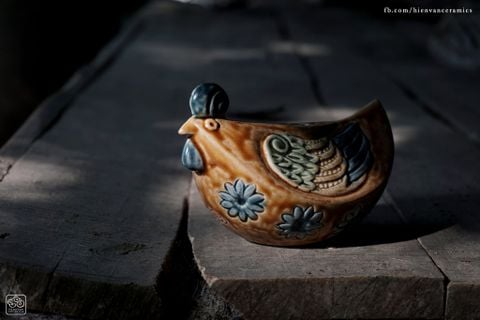 Gà miếng cau Lục/lam(12x8x6cm)