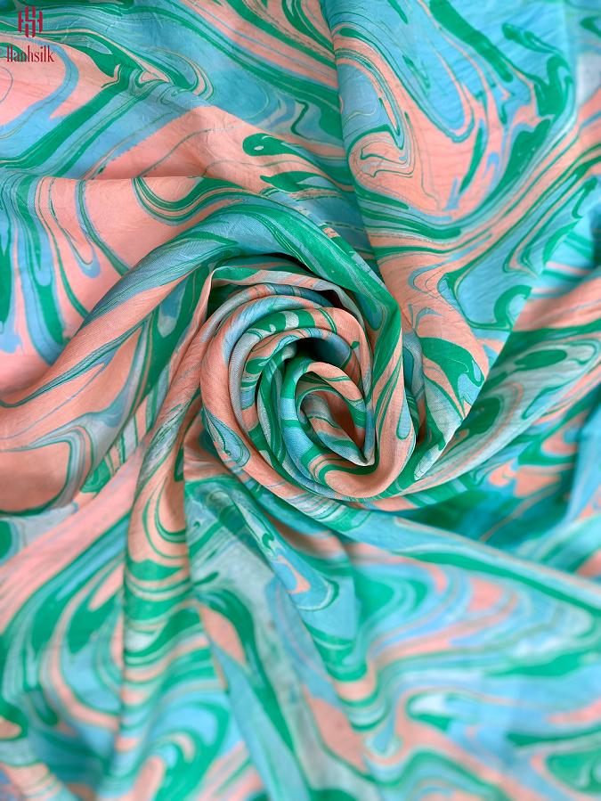 Khăn lụa vuông thủy ấn (85x85cm)