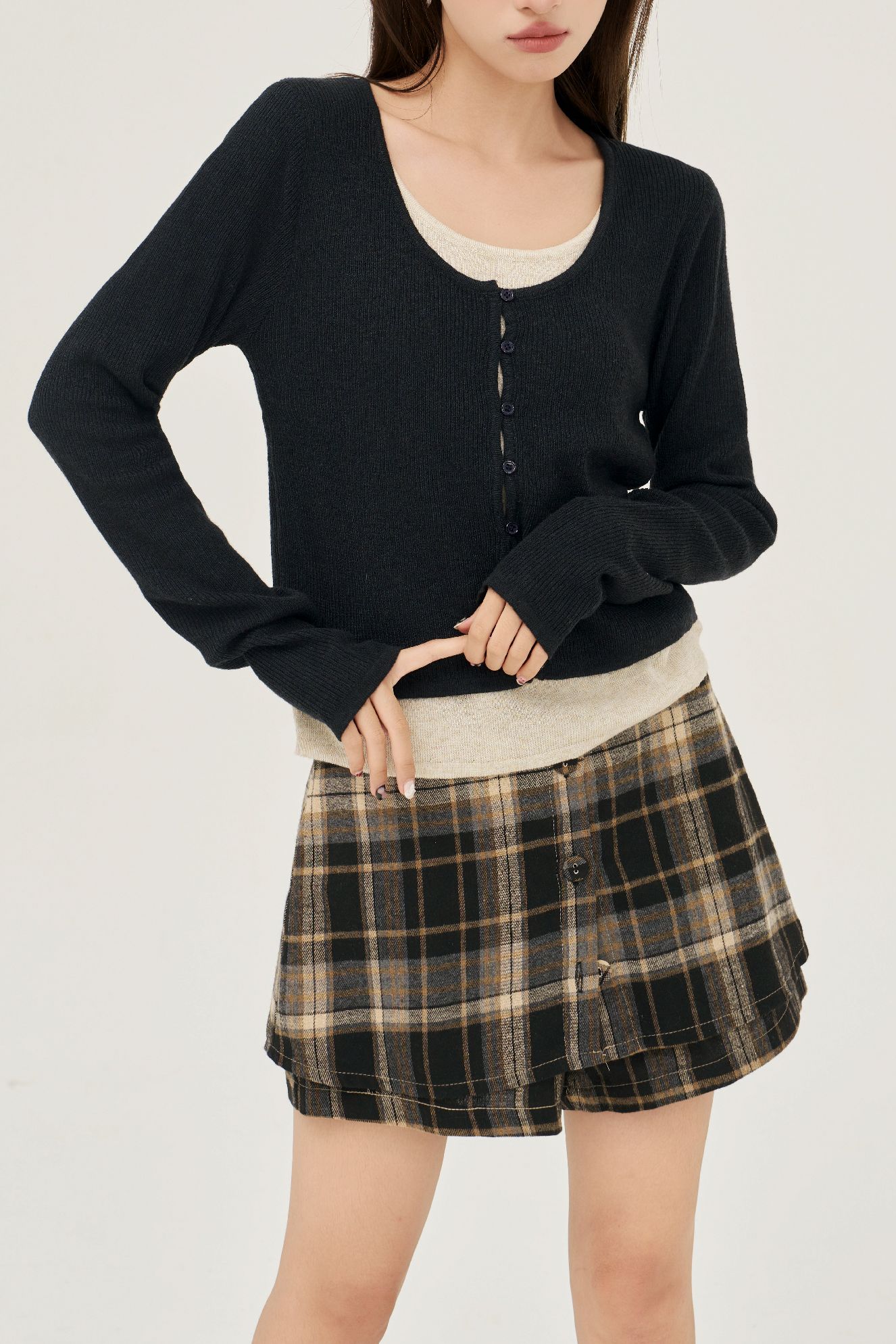Plaid Skort
