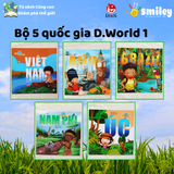  Bộ sách Vòng quanh thế giới đi kèm D.World 1 (Việt Nam, Anh, Brazil, Nam Phi, Úc) 