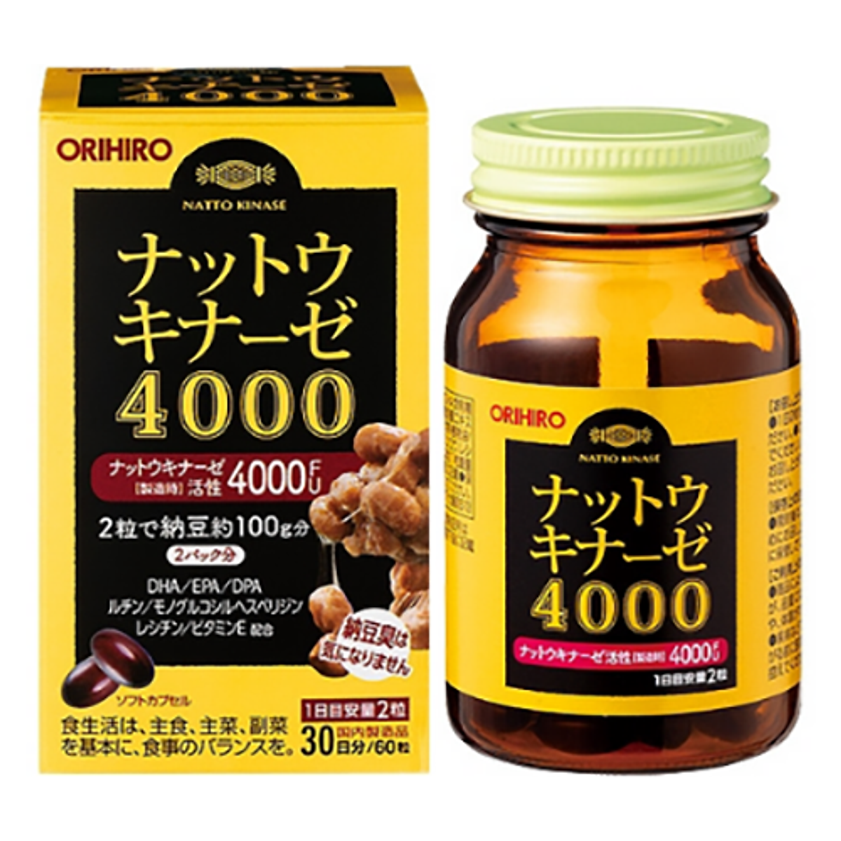  Viên uống Chống đột quỵ Orihiro Natto Kinase 4000FU 