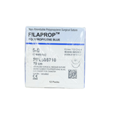  CHỈ KHÔNG TAN TỔNG HỢP ĐƠN SỢI MERIL FILAPROP (POLYPROPYLENE) SỐ 5/0,DÀI 75CM, 2 KIM TRÒN 1/2C, DÀI 13MM, PPL508710 (HỘP 12 TÉP) 