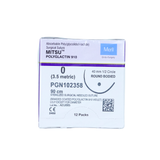  CHỈ TAN TỔNG HỢP ĐA SỢI MERIL MITSU (POLYGLACTIN 910) SỐ 0, DÀI 90CM, KIM TRÒN 1/2C, DÀI 40MM, PGN102358 (HỘP 12 TÉP) 