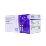  CHỈ TAN TỔNG HỢP ĐA SỢI MERIL MITSU (POLYGLACTIN 910) SỐ 4/0, DÀI 75CM, KIM TRÒN 1/2C, DÀI 20MM, PGN409113 (HỘP 12 TÉP) 