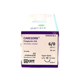  CHỈ PHẪU THUẬT TỰ TIÊU CPT CARESORB® POLYGLACTIN 910 số 6/0 (Undyed) - GTU07A13L45 (hộp 12 tép) 