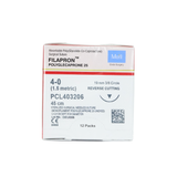  CHỈ TAN TỔNG HỢP ĐƠN SỢI MERIL FILAPRON (POLIGLECAPRONE 25) SỐ 4/0, DÀI 45CM, KIM TAM GIÁC 3/8C, DÀI 19MM, PCL403206 (HỘP 12TÉP) 