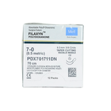  CHỈ TAN CHẬM TỔNG HỢP ĐƠN SỢI MERIL FILAXYN (POLYDIOXANONE) SỐ 7/0, DÀI 70CM, HAI KIM TRÒN ĐẦU CẮT 3/8C, DÀI 9.3MM, PDX701711D (HỘP 12 TÉP) 