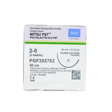  CHỈ TAN NHANH TỔNG HỢP ĐA SỢI MERIL MITSU FST (POLYGLACTIN 910) SỐ 2/0 DÀI 90CM, KIM TRÒN ĐẦU CẮT 1/2C, DÀI 36MM, PGF202762 (HỘP 12 TÉP) 