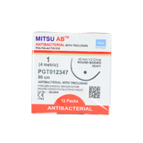  CHỈ TAN TỔNG HỢP ĐA SỢI MERIL MITSU AB (POLYGLACTIN 910 CÓ CHẤT TRICLOSAN) SỐ 1, DÀI 90CM, KIM TRÒN1/2C, DÀI 40MM, PGT012347 (HỘP 12 TÉP) 