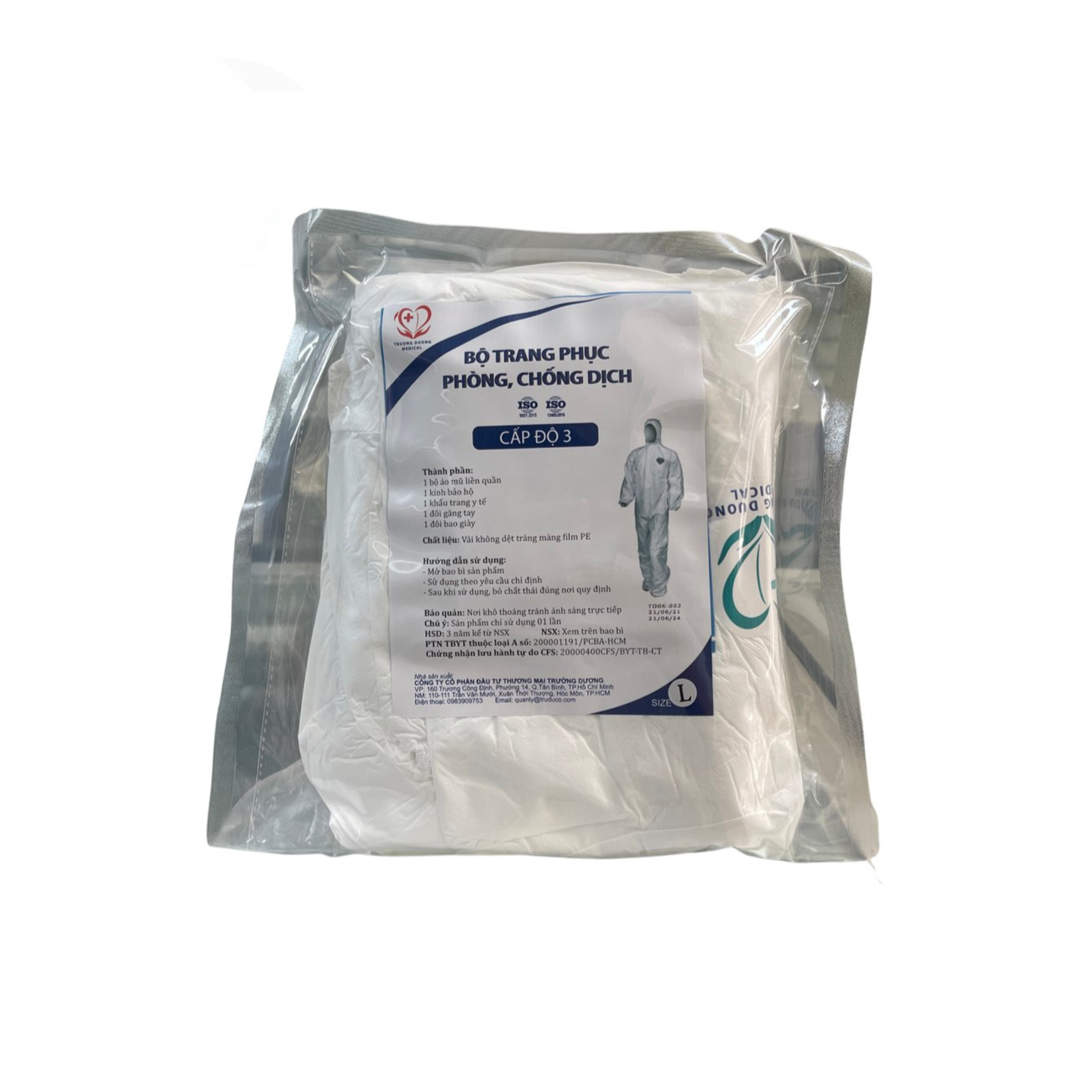  BỘ TRANG PHỤC PHÒNG, CHỐNG DỊCH CẤP ĐỘ 3 