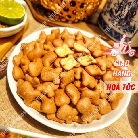  Bánh Gấu Vỏ Cafe Nhân Kem Socola Hiệu Moringa - Hộp 500gr 