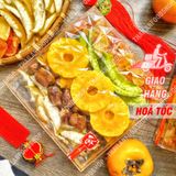  Hộp Kim Cương Mix 6 Loại Trái Cây Sấy Dẻo (Thơm/ Đu Đủ/ Vỏ Bưởi Thái Lan/ Vỏ Bưởi Đường Phèn/ Chà Là/ Xoài) - Hộp Quà 