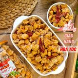  Tóp Mỡ Liền Da Muối Tỏi - Mắm Hành + Da Heo + Da Gà + Da Cá Túi 1kg 