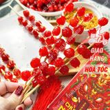  Chùm Ruột Xiên Que Tuổi Thơ Kèm Muối Chấm Hộp 400gr (Hộp 22 Xiên) 