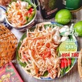  Hộp Qùa Tết Khô Mực Xé Sợi Hấp Nước Dừa (Hộp Vuông Kim Cương) - Hộp 500Gr 