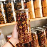  Gạo Lứt Sấy Giòn Mix Rong Biển & Khô Gà Ăn Liền Lon 300gr & Lon 100Gr 