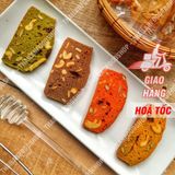  Bánh Biscotti Nguyên Cám Ngủ Cốc Mix Vani, Chocolate ,Dâu & Trà Xanh - Lon 320gr 
