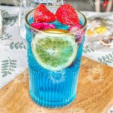  Bột Soda Việt Quất Hòa Tan Túi 500Gram (Soda Biển Xanh - Nước Uống Giải Khát Có Sẵn Gas) 
