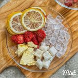  Trà Bưởi Đỏ Nhiệt Đới Mix Trái Cây Sấy Lạnh (Cốt trà bưởi, Chanh Vàng, Dừa, Dâu Tây, Dứa, Đường Phèn)- Hộp 5 Set & 1 Set 