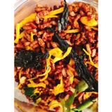 Gạo Lứt Sấy Giòn Mix Rong Biển Khô Gà Ăn Liền Lon 300gr 