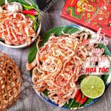  Hộp Vuông Khô Mực Xé Sợi Hấp Dừa (Hộp Vuông Kim Cương) - Hộp 500Gr 