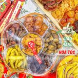 Hộp Quà Hoa Mai Mix 6 Loại Trái Cây Sấy Muối Ớt - Hộp Quà Tết Lục Vị (Dâu Tây/Cóc/Ổi Hồng/Thơm/ Xoài/Mận Sấy Muối Ớt) 