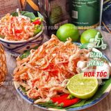  Hộp Qùa Tết Khô Mực Xé Sợi Hấp Nước Dừa (Hộp Vuông Kim Cương) - Hộp 500Gr 