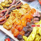  Hộp Quà Hoa Mai Mix 6 Loại Trái Cây Sấy Muối Ớt  - Hộp Quà Tết Lục Vị  (Dâu Tây/Cóc/Ổi Hồng/Thơm/ Xoài/Mận Sấy Muối Ớt) 
