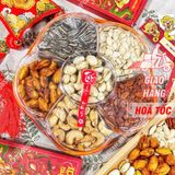  Hộp Hoa Mai Mix Hạt Lục Vị(Hạt Dẻ Cười/ Hạnh Nhân Rang Bơ/ Hạt Điều Rang Muối / Hạt Bí/ Hạt Dưa/ Hạt Hướng Dương)Hộp535g 