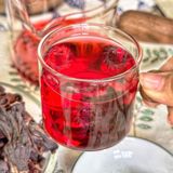  Trà Hoa Atiso Đỏ/ Bông Hibiscus (Hoa Bụp Giấm) - Chai Thủy Tinh Cao Cấp 220gr 