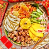  Hộp Kim Cương Mix 6 Loại Trái Cây Sấy Dẻo (Thơm/ Đu Đủ/ Vỏ Bưởi Thái Lan/ Vỏ Bưởi Đường Phèn/ Chà Là/ Xoài) - Hộp Quà 