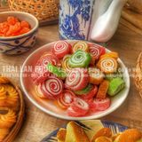  Kẹo Xoắn Thái Lan Vị Trái Cây  Lon 500Gr & Túi 1KG (Kẹo Dẻo/ Kẹo Thái Lan) 