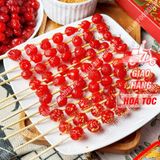  Chùm Ruột Xiên Que Tuổi Thơ Kèm Muối Chấm Hộp 400gr (Hộp 22 Xiên) 