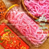  Mứt Dừa Non Thanh Điệp Sợi Đũa Vị Dâu Tây - Lon 450gr 