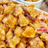  Tóp Mỡ Liền Da Muối Tỏi - Mắm Hành + Da Heo + Da Gà + Da Cá Túi 1kg 